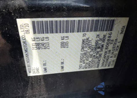 2011 Nissan Maxima 3.5 S from USA, damaged, VIN 1N4AA5APXBC800886